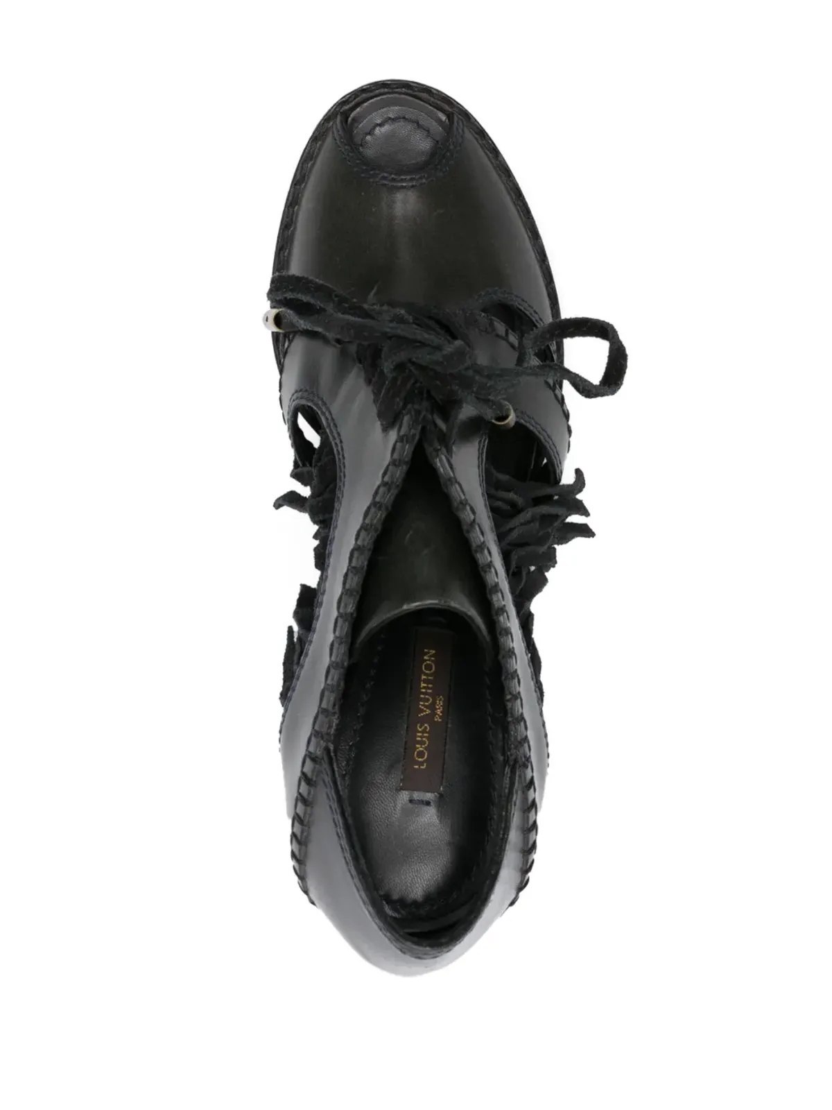 Louis Vuitton ビンテージ 2010年代 105mm レースアップパンプス - ブラック - 画像4