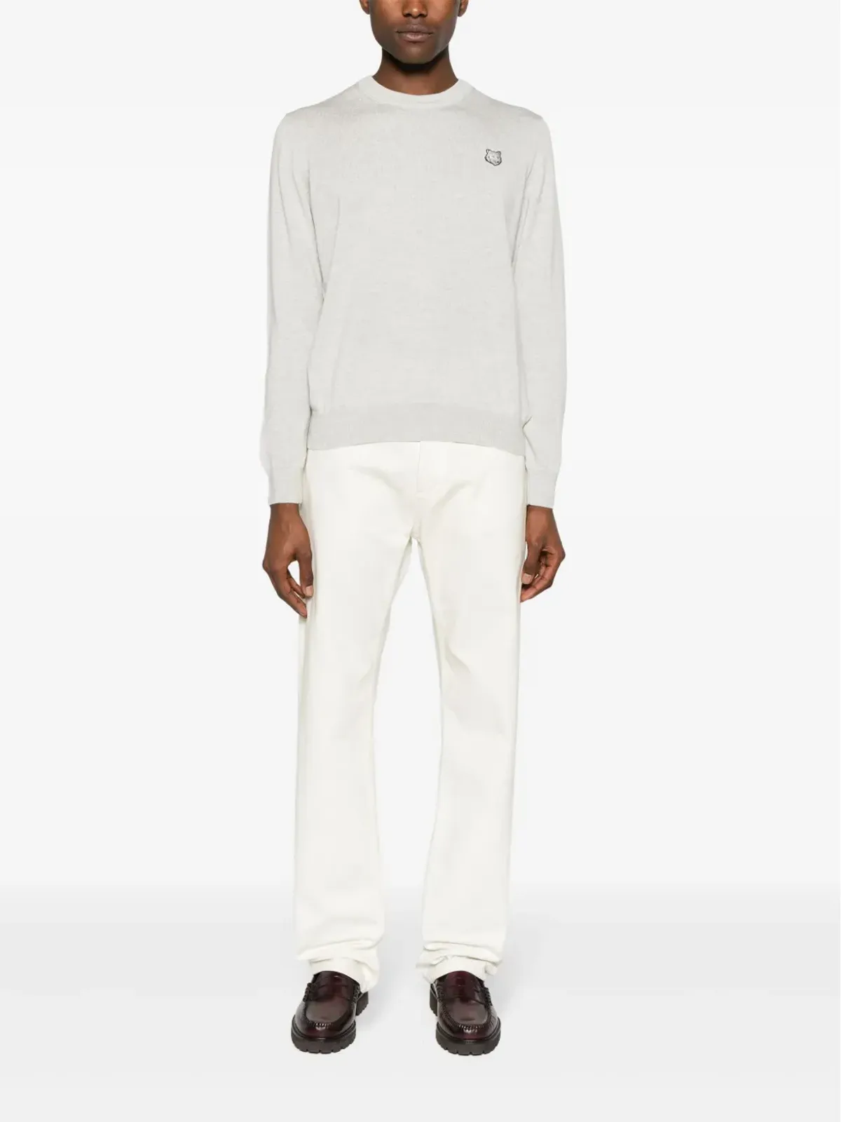 Maison Kitsuné ロゴパッチ コットンジャンパー - グレー - 画像2