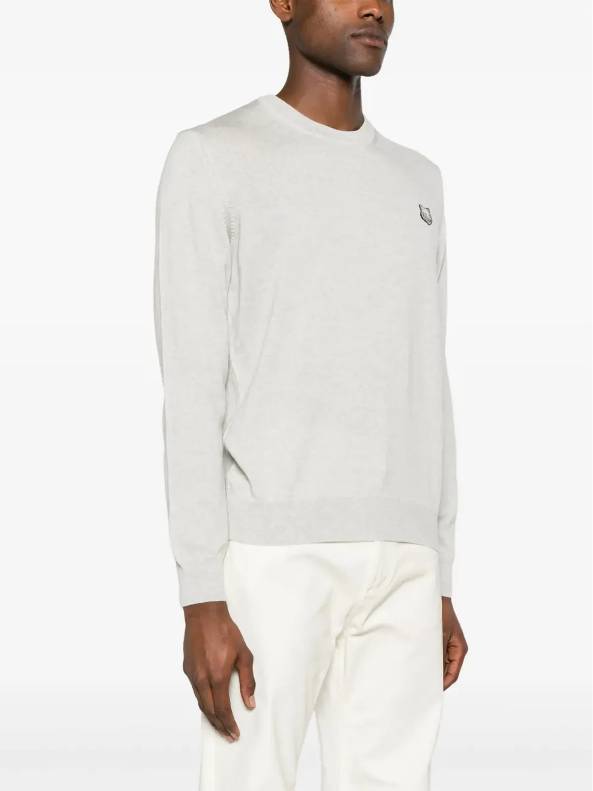 Maison Kitsuné ロゴパッチ コットンジャンパー - グレー - 画像3