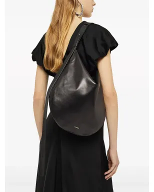Jil Sander ミディアム ムーン レザー ショルダーバッグ - ブラック - サムネイル2