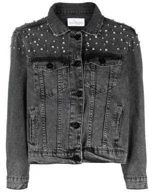 Ana Radu クリスタル装飾デニムジャケット - サムネイル1