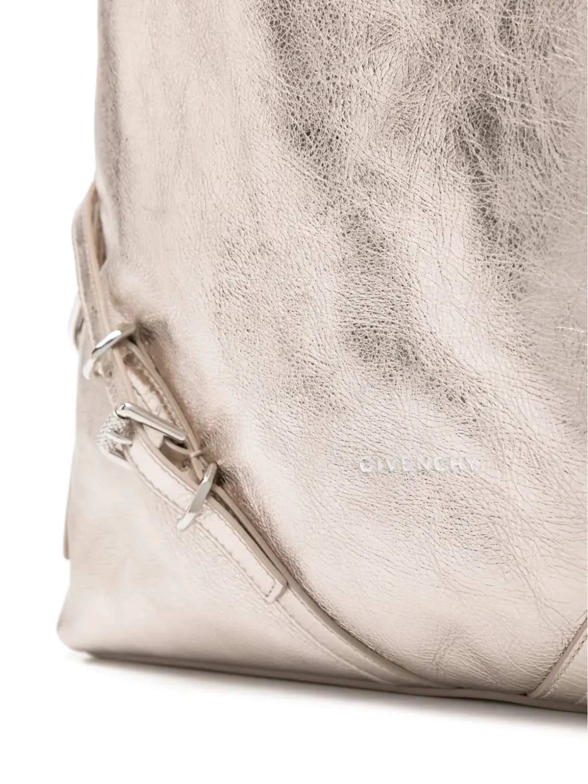 Givenchy ミディアム Voyou ラミネーテッド ショルダーバッグ - 金色 - 画像4