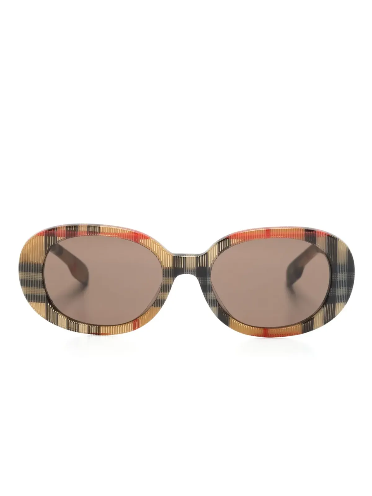 Burberry Kids ヴィンテージチェック オーバルフレーム サングラス - 画像1