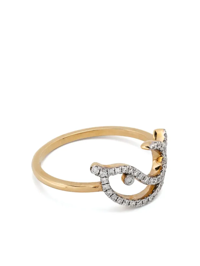 Yvonne Leon Yvonne Léon 18K イエローゴールド バゲ・フィル・ドーファン ダイヤモンド リングの商品画像