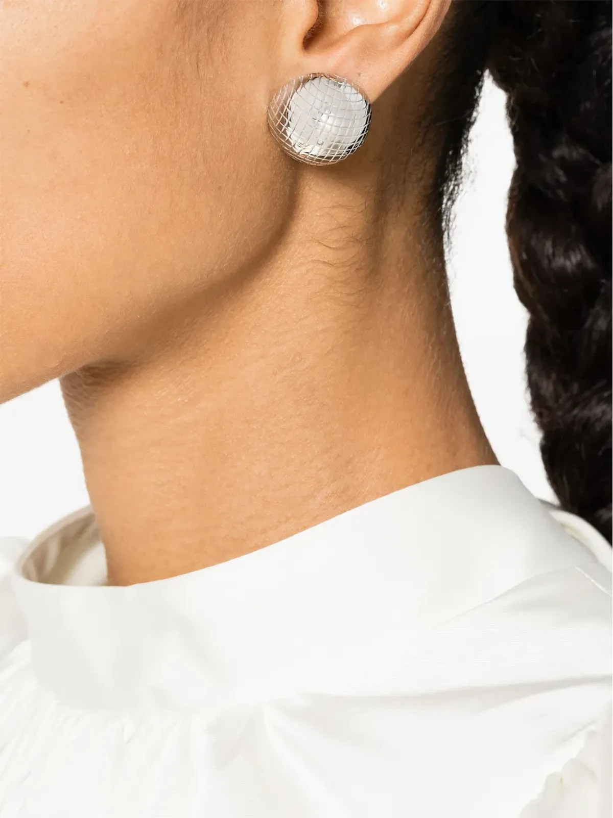 Yvonne Léon 9ktホワイトゴールド Maxi ボール ディスコ イヤリング - シルバー - 画像2