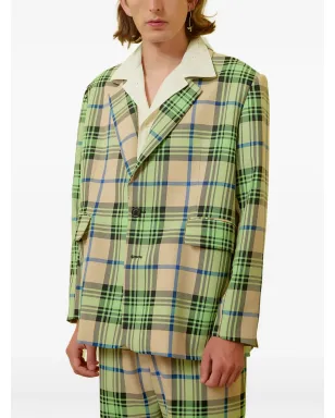 Henrik Vibskov チェック柄ショーツ ブルー - サムネイル4