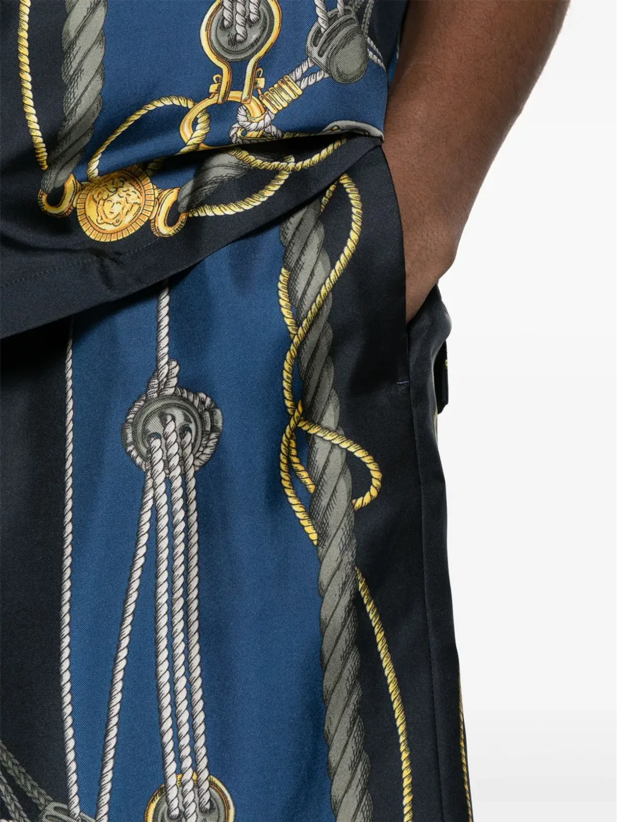 Versace マリン柄シルクショーツ - ブルー - 画像5