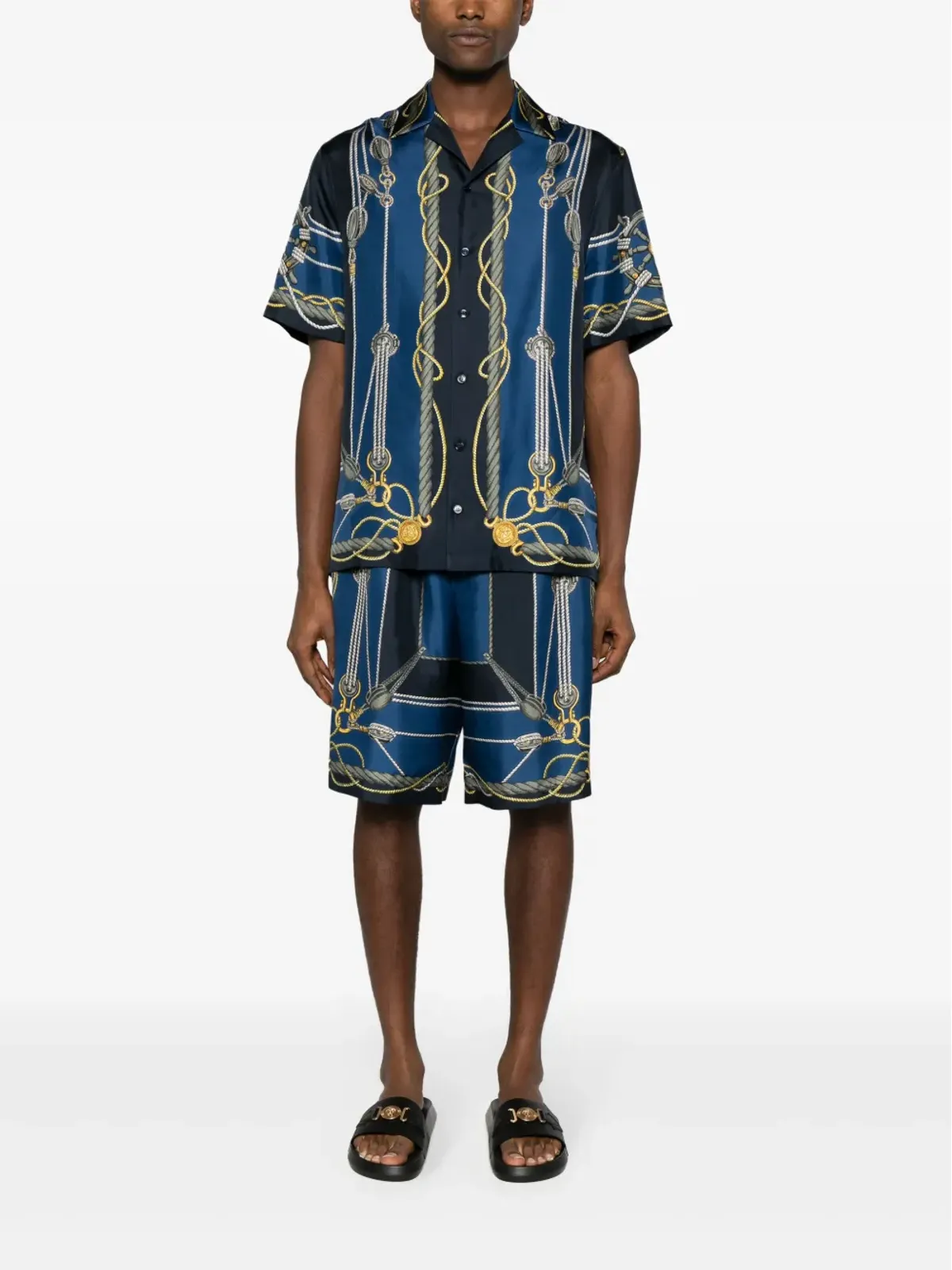 Versace マリン柄シルクショーツ - ブルー - 画像2