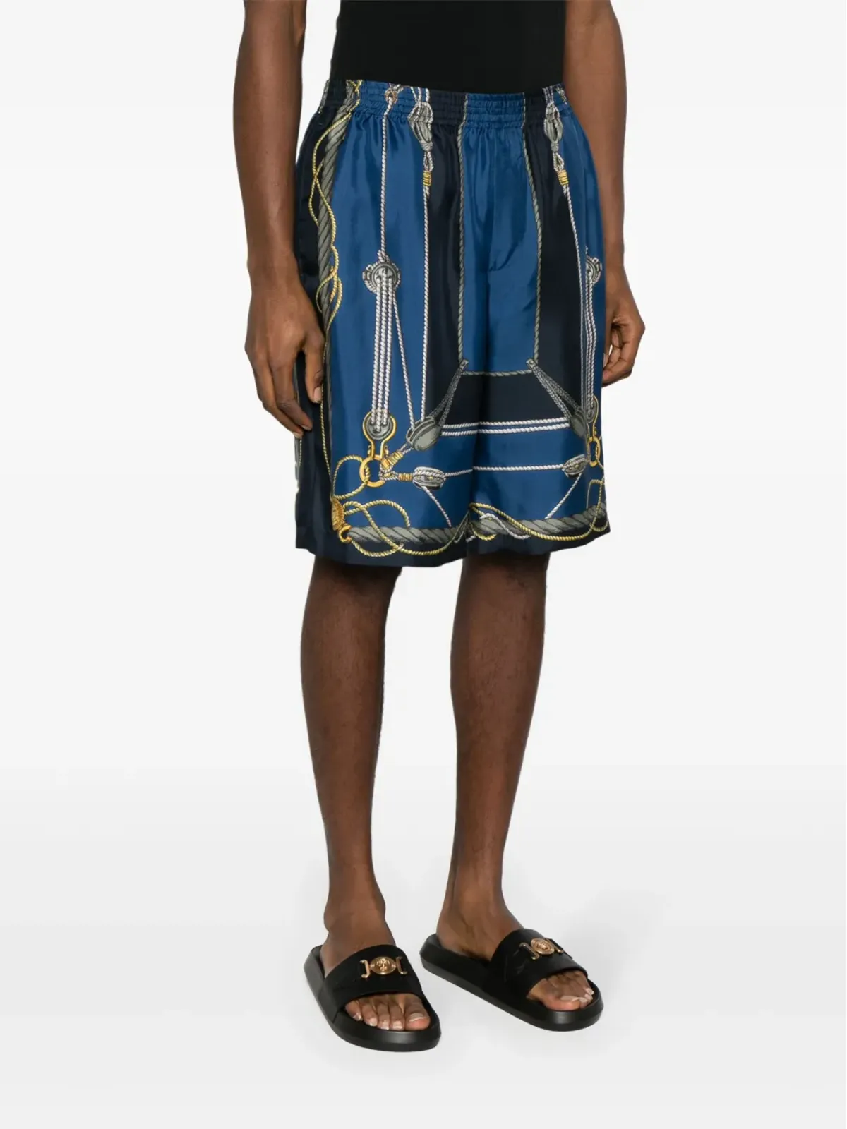 Versace マリン柄シルクショーツ - ブルー - 画像3