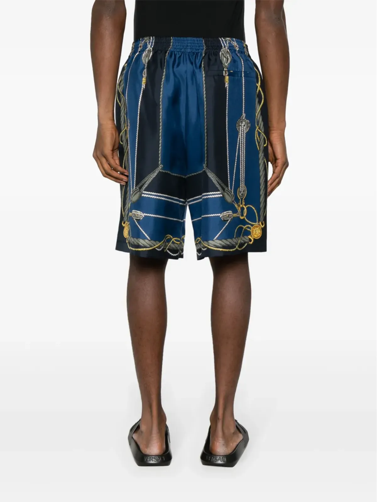 Versace マリン柄シルクショーツ - ブルー - 画像4