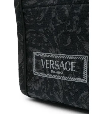Versace ミニ バロッコ アテナ ジャカード トートバッグ - グレー - サムネイル4