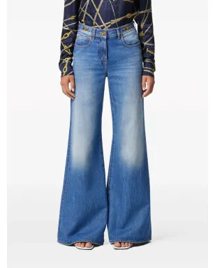 Versace メデューサ 95 ミッドライズ フレアジーンズ ブルー - サムネイル3