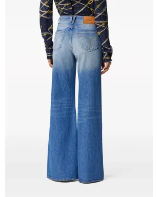 Versace メデューサ 95 ミッドライズ フレアジーンズ ブルー - サムネイル4