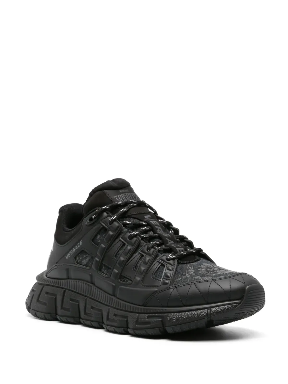 Versace Trigreca Barocco-jacquard スニーカー ブラック - 画像2