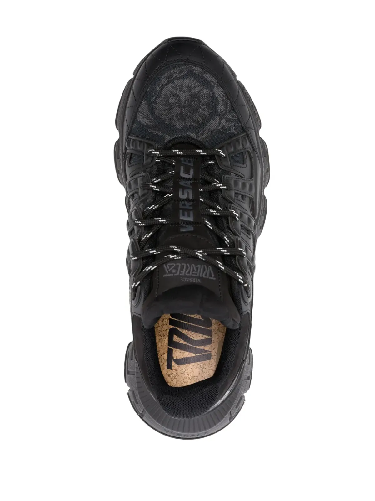 Versace Trigreca Barocco-jacquard スニーカー ブラック - 画像4