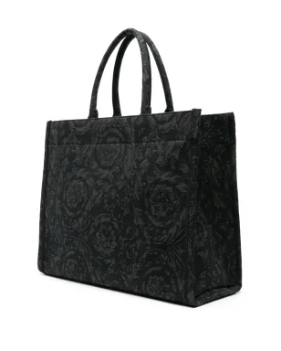 Versace バロッコ アテナ ジャカード キャンバス トートバッグ - ブラック - サムネイル3