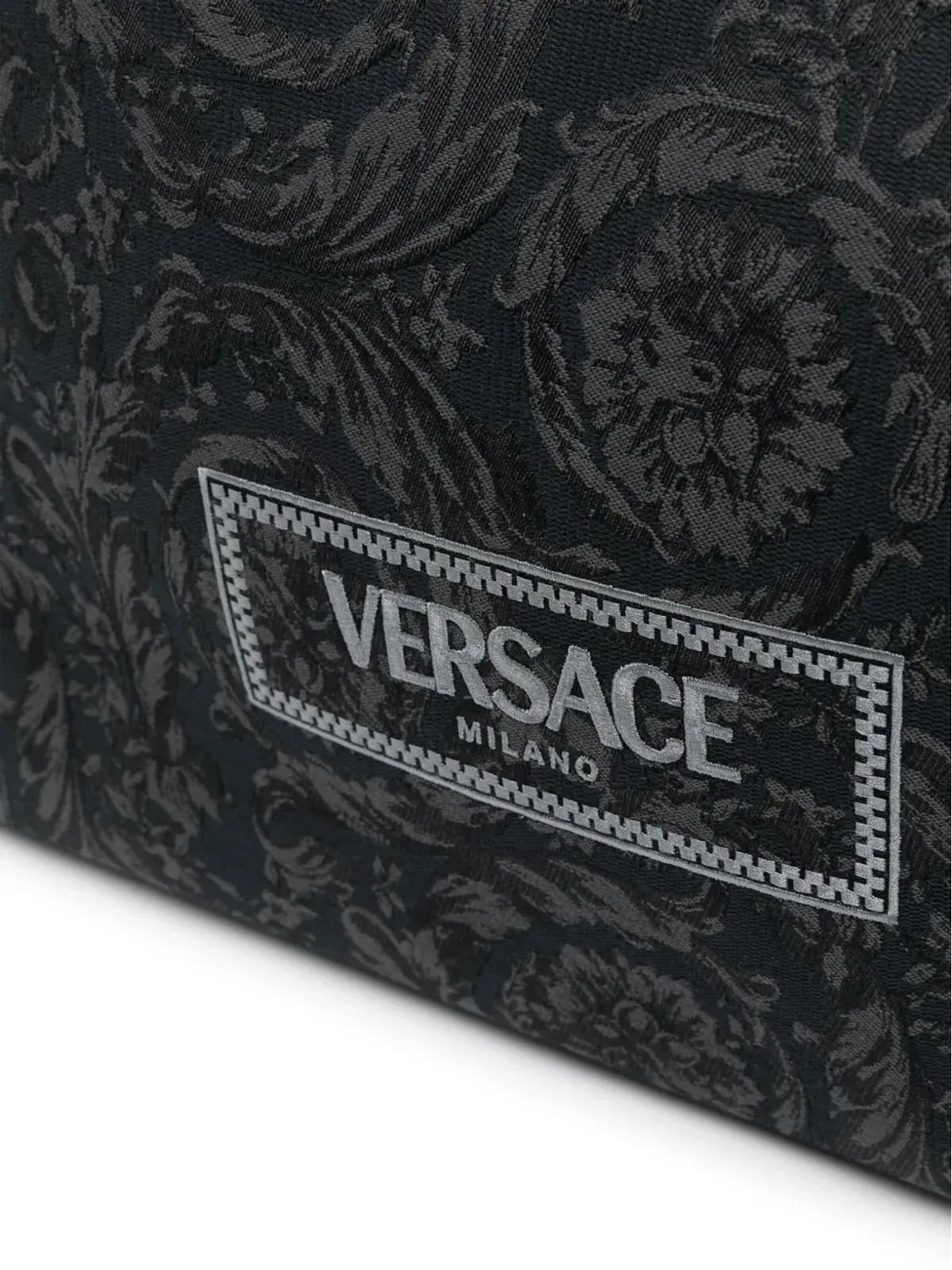 Versace バロッコ アテナ ジャカード キャンバス トートバッグ - ブラック - 画像4