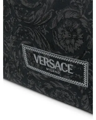 Versace バロッコ アテナ ジャカード キャンバス トートバッグ - ブラック - サムネイル4