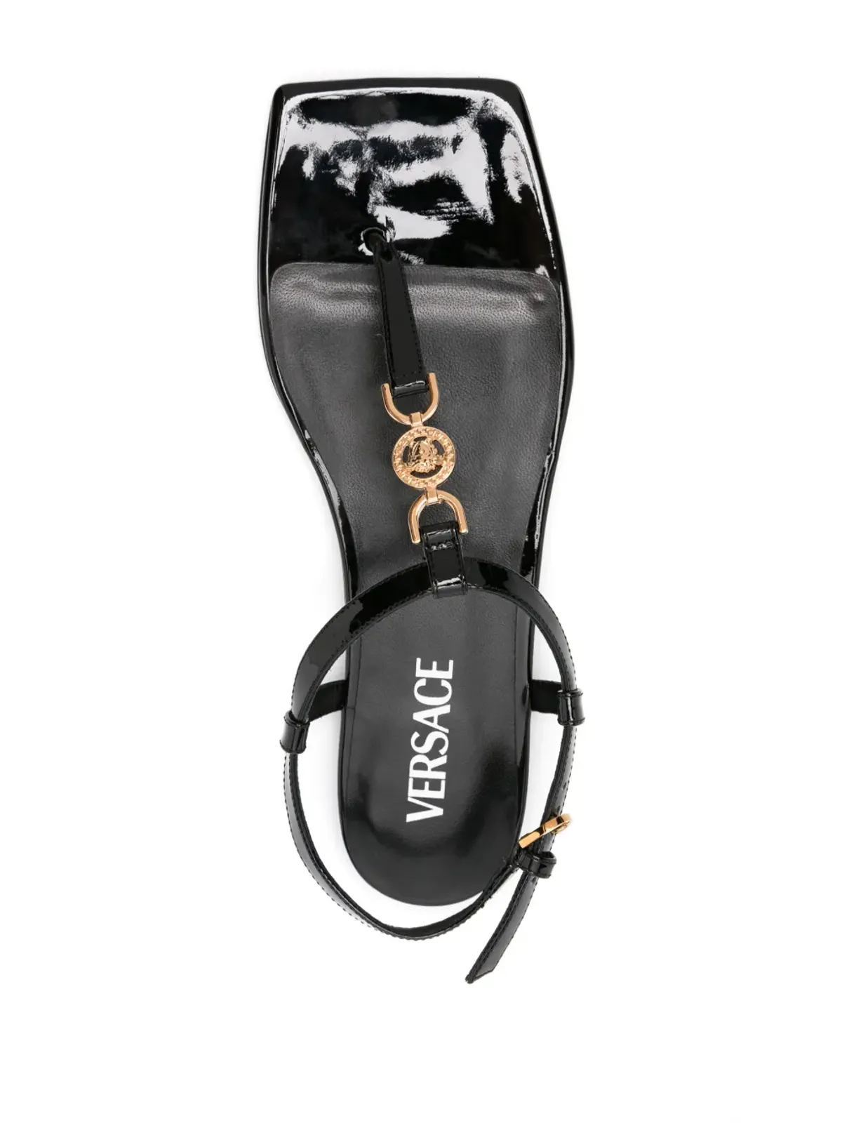 Versace Medusa '95 レザーサンダル - ブラック - 画像4