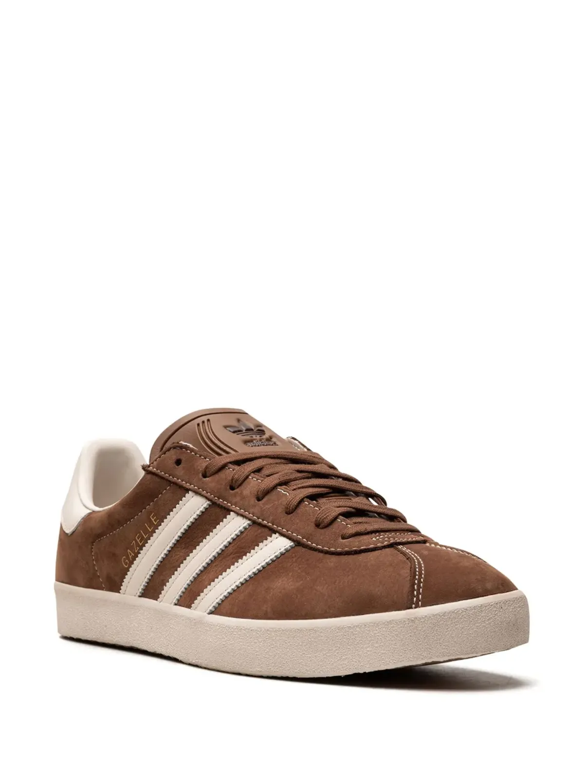 adidas Gazelle 3-Stripes スエード スニーカー ブラウン - 画像2