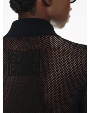 Off-White アロー半袖フィッシュネットミニドレス - ブラック - サムネイル5
