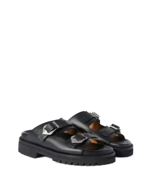 Off-White バルクアロー レザーサンダル ブラック - サムネイル2