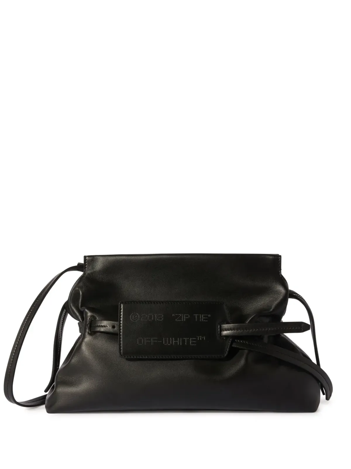 Off-White Zip Tie レザー クラッチバッグ - ブラック - 画像1