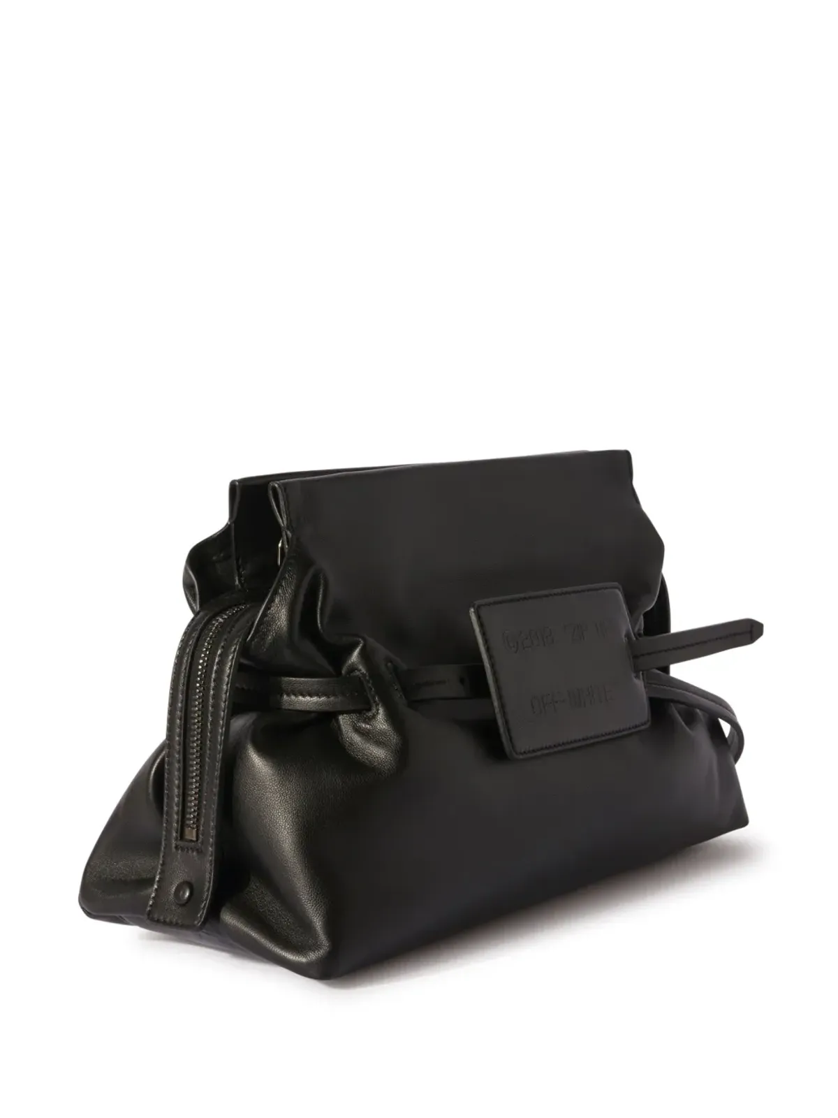 Off-White Zip Tie レザー クラッチバッグ - ブラック - 画像4