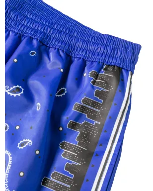 Off-White バンダナ柄サーフ用スイムショーツ - Blue - サムネイル3