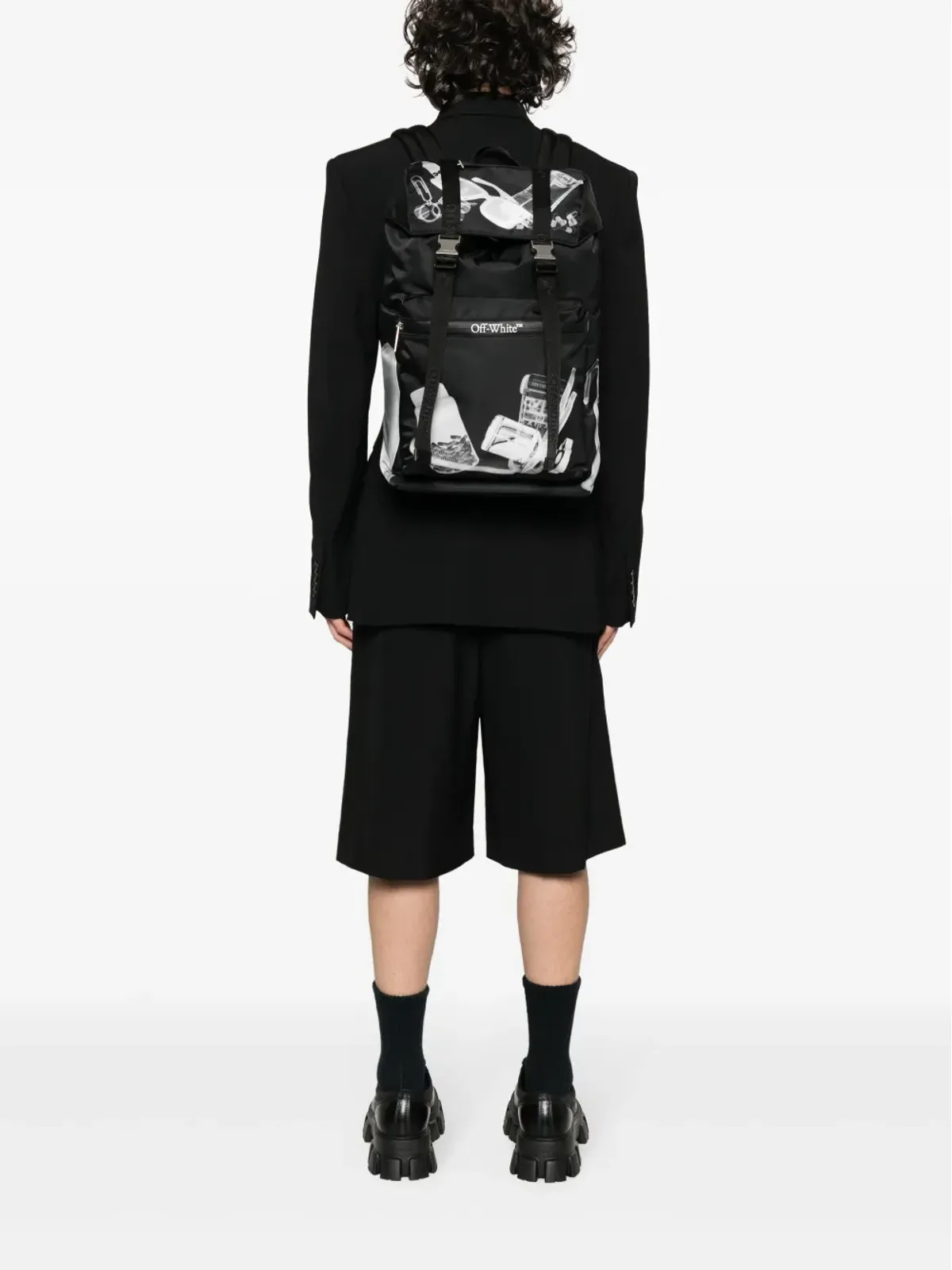 Off-White X-Rayプリント バックパック ブラック - 画像2