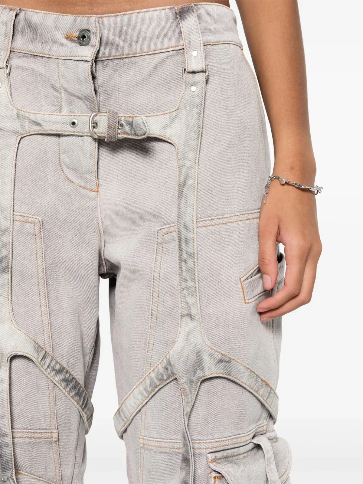 Off-White Laundry テーパード カーゴパンツ - パープル - 画像5