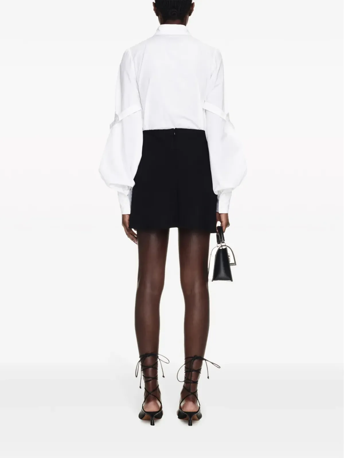 Off-White Wo Twist ウールミニスカート - ブラック - 画像4