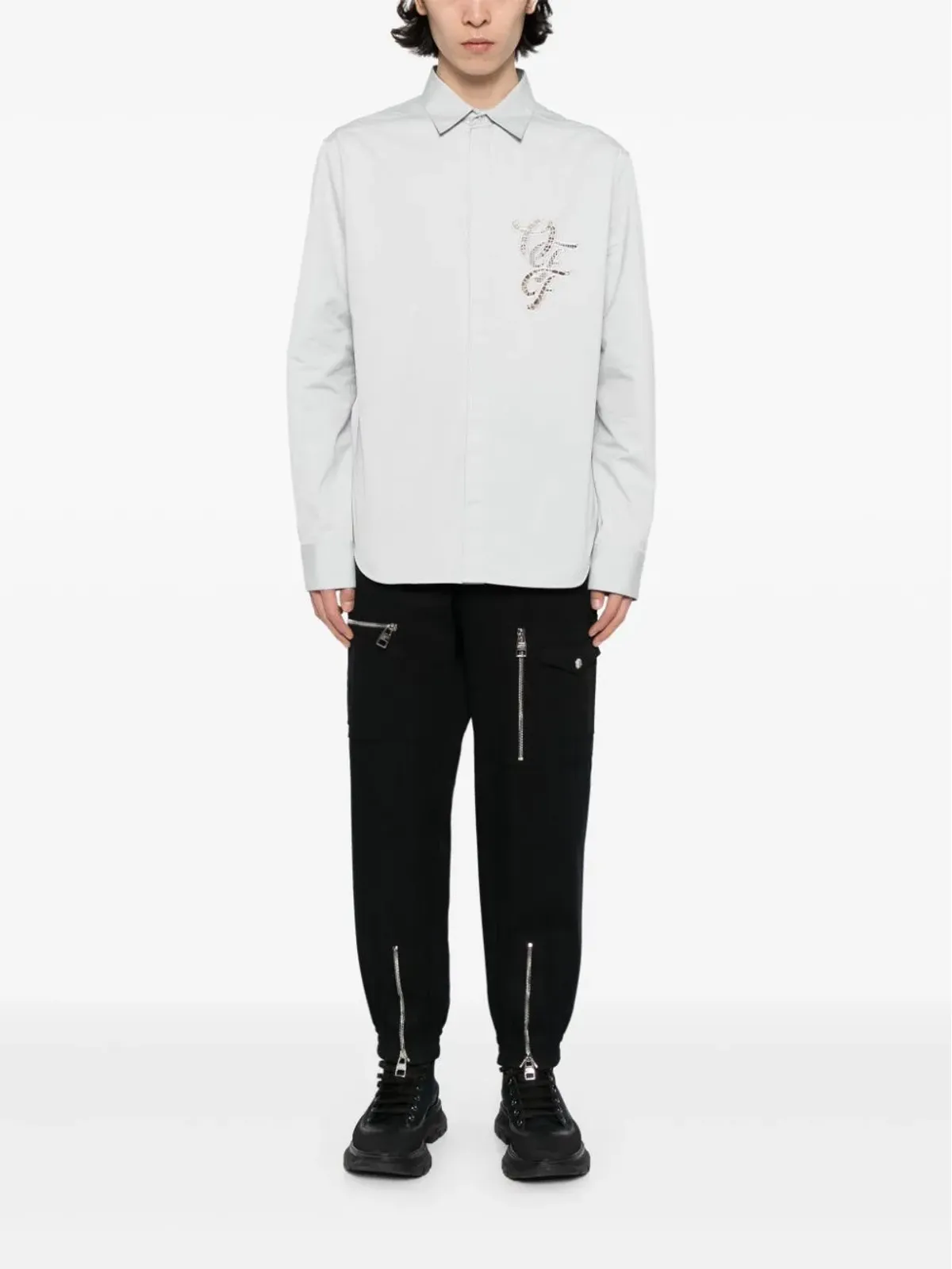 Off-White Natlover オーバーシャツ グレー - 画像3