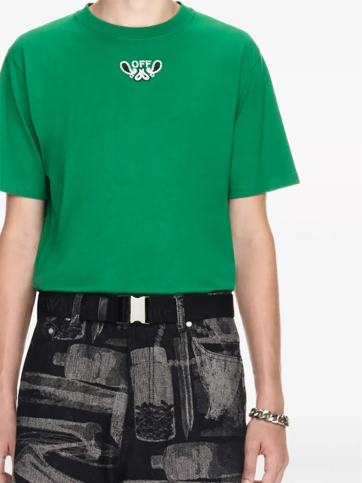 Off-White バンダナアロー コットン Tシャツ - 画像5