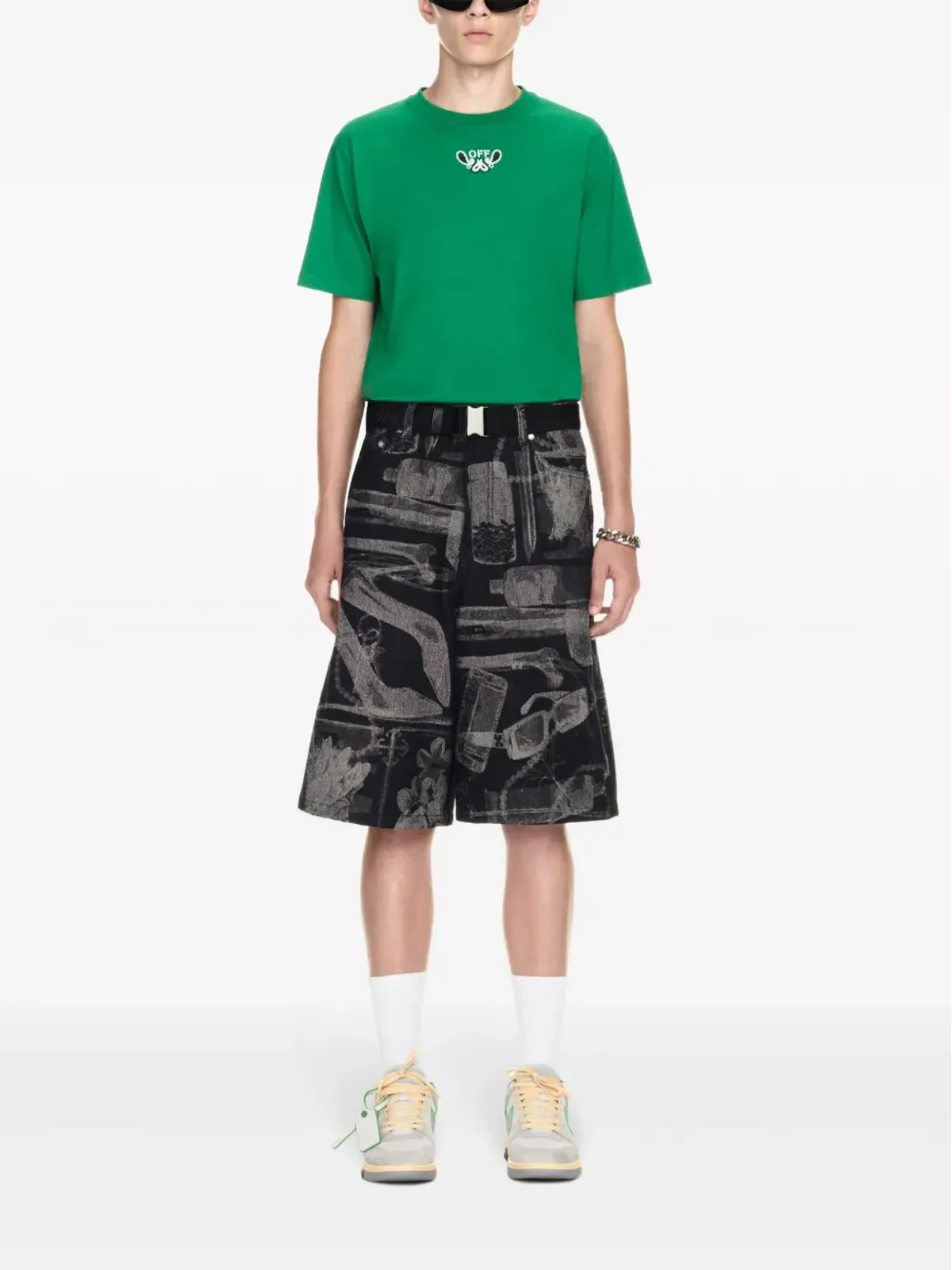 Off-White バンダナアロー コットン Tシャツ - 画像2