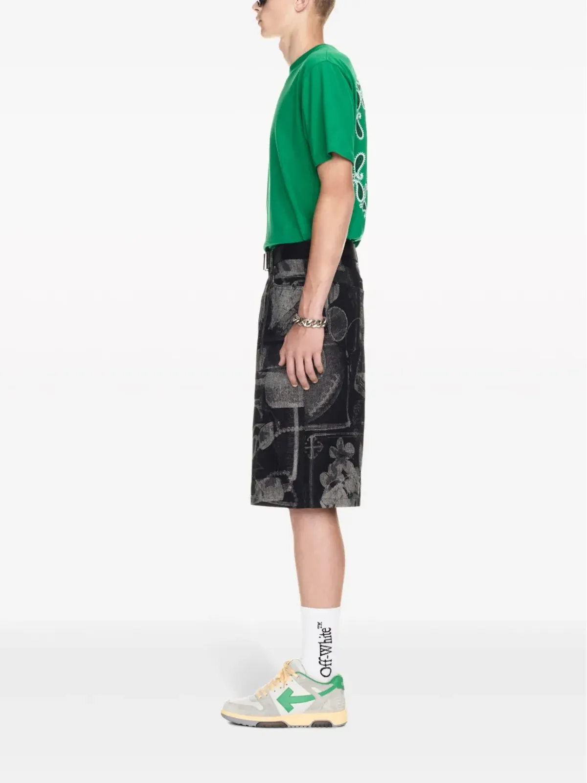 Off-White バンダナアロー コットン Tシャツ - 画像3