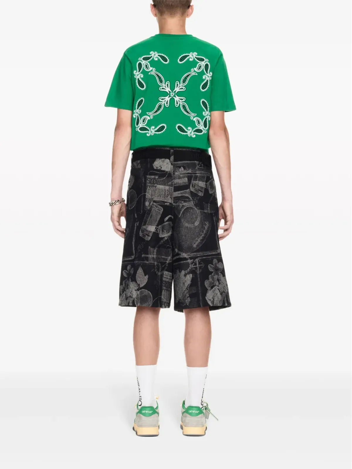 Off-White バンダナアロー コットン Tシャツ - 画像4