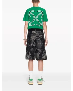 Off-White バンダナアロー コットン Tシャツ - サムネイル4