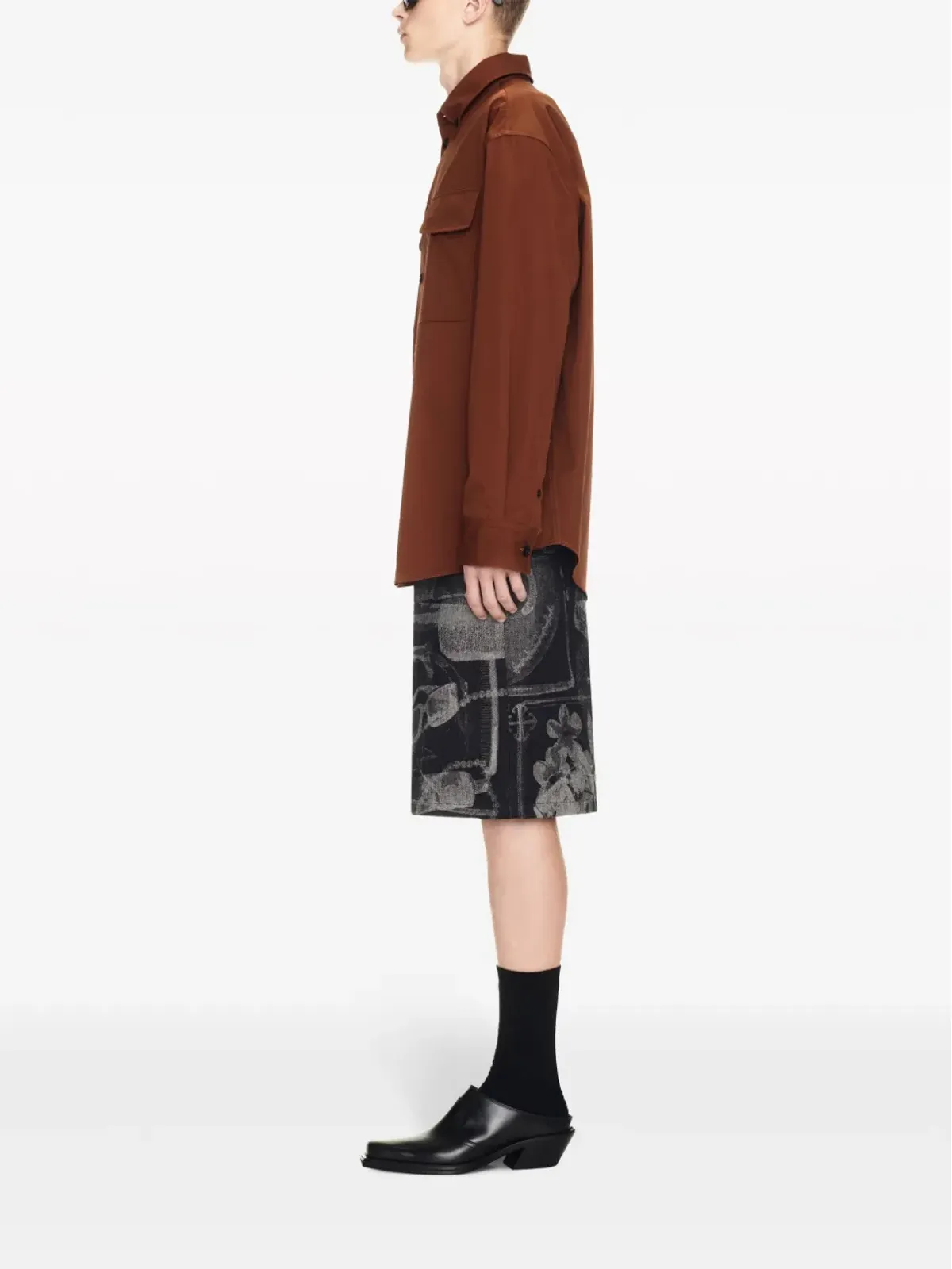 Off-White コットンギャバジン ミリタリシャツ - 画像3