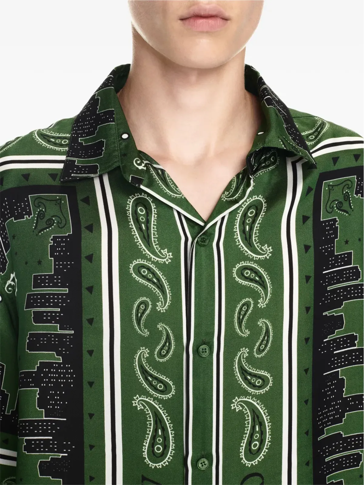 Off-White バンダナ・バケーション 半袖シャツ - グリーン - 画像5