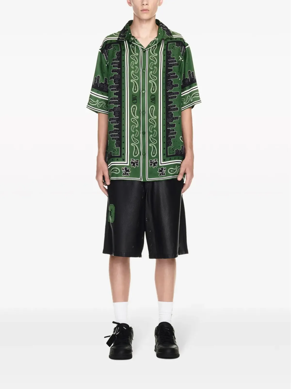 Off-White バンダナ・バケーション 半袖シャツ - グリーン - 画像2