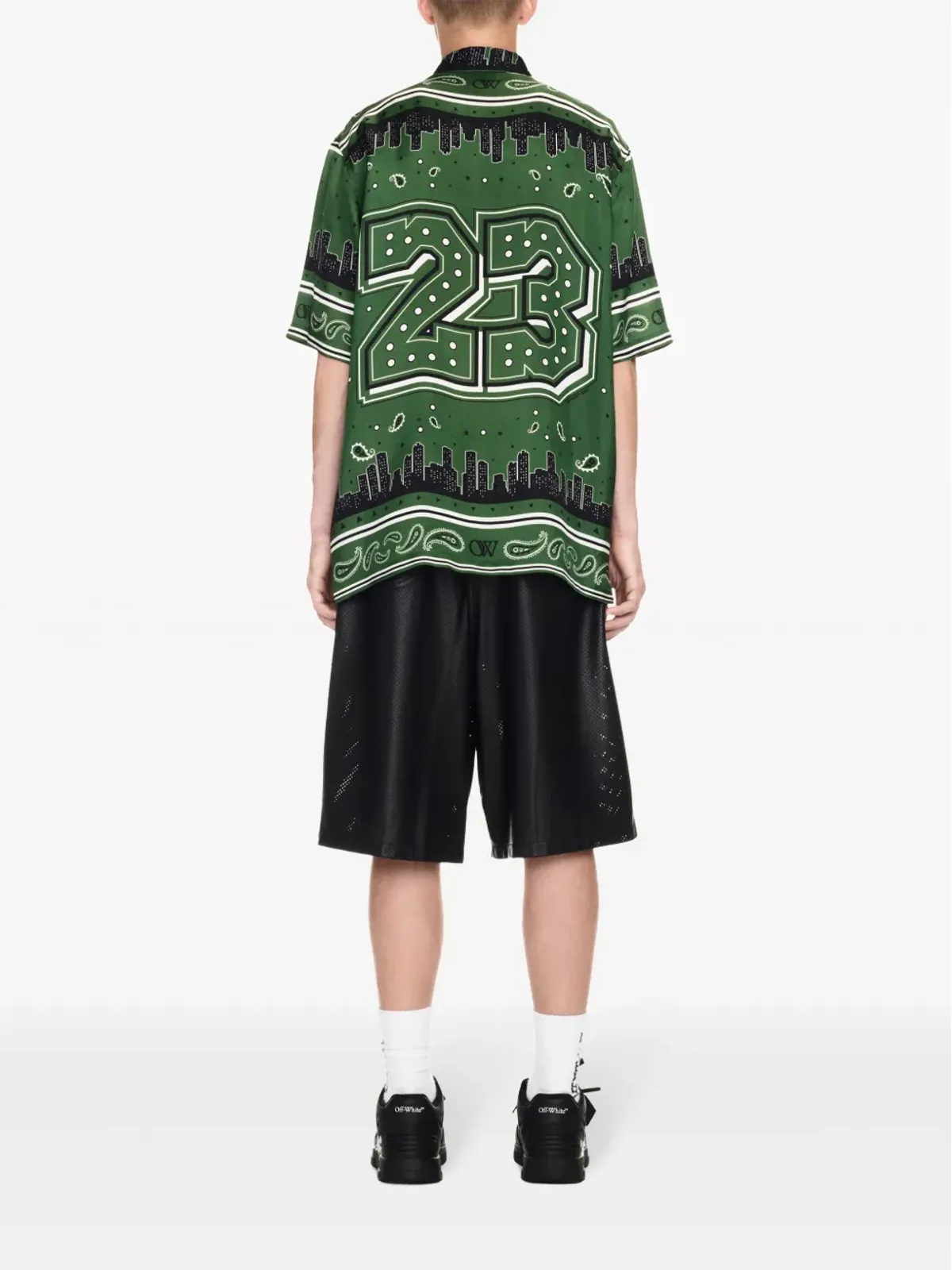 Off-White バンダナ・バケーション 半袖シャツ - グリーン - 画像4