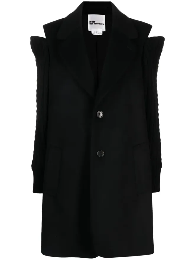 Noir Kei Ninomiya Noir Kei Ninomiya コールドショルダー・シングルブレスト・コートの商品画像