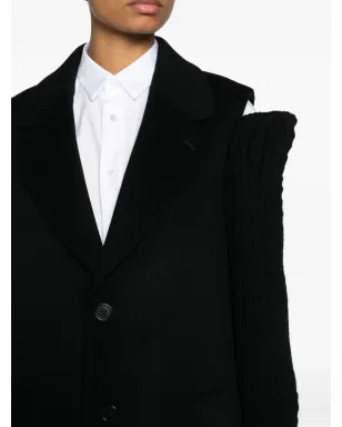Noir Kei Ninomiya コールドショルダー・シングルブレスト・コート - サムネイル5