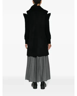 Noir Kei Ninomiya コールドショルダー・シングルブレスト・コート - サムネイル4