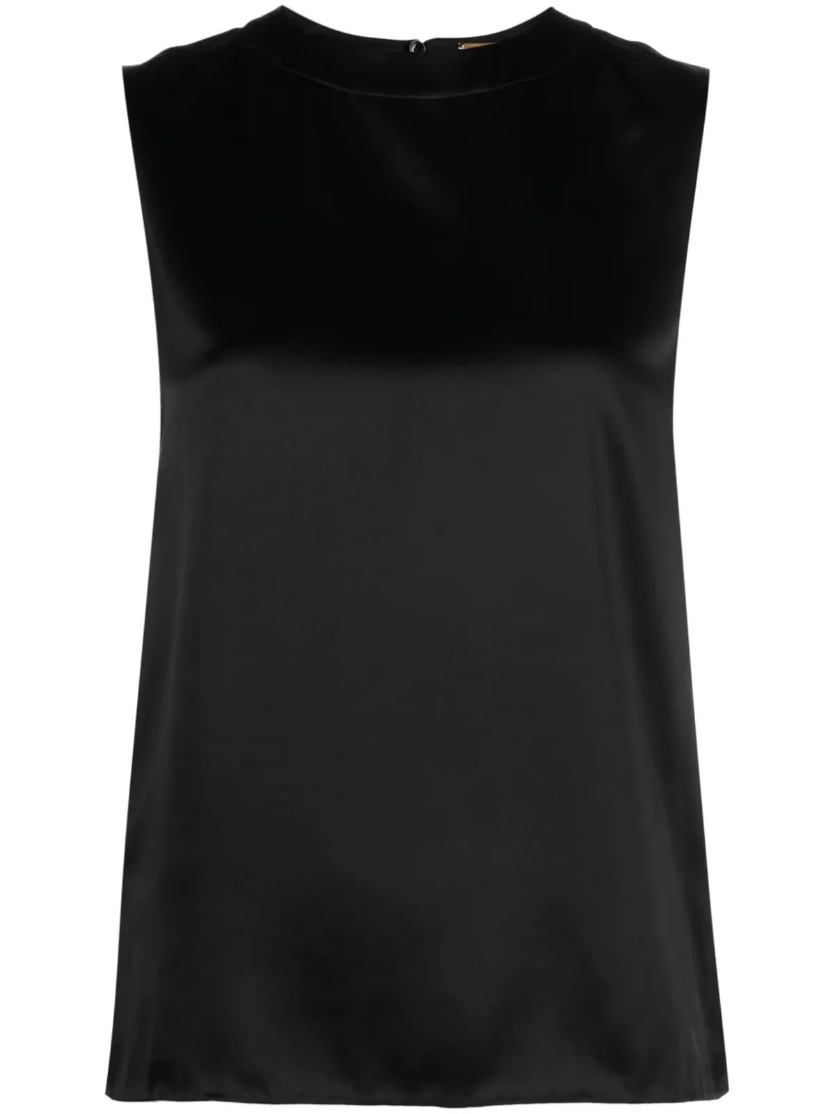 Saint Laurent キーホールディテール シルク タンクトップ - ブラック - 画像1