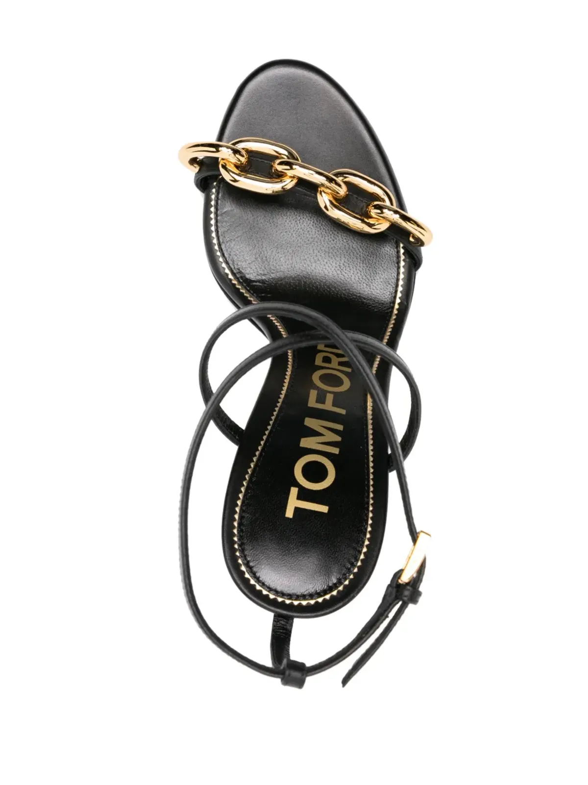 TOM FORD チェーン付き105mmレザーサンダル - 画像4