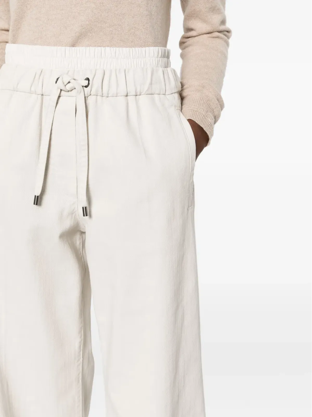 Brunello Cucinelli ストレートレッグ ドローストリングパンツ - 画像5