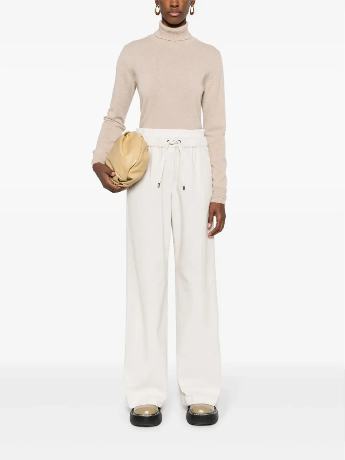 Brunello Cucinelli ストレートレッグ ドローストリングパンツ - 画像2