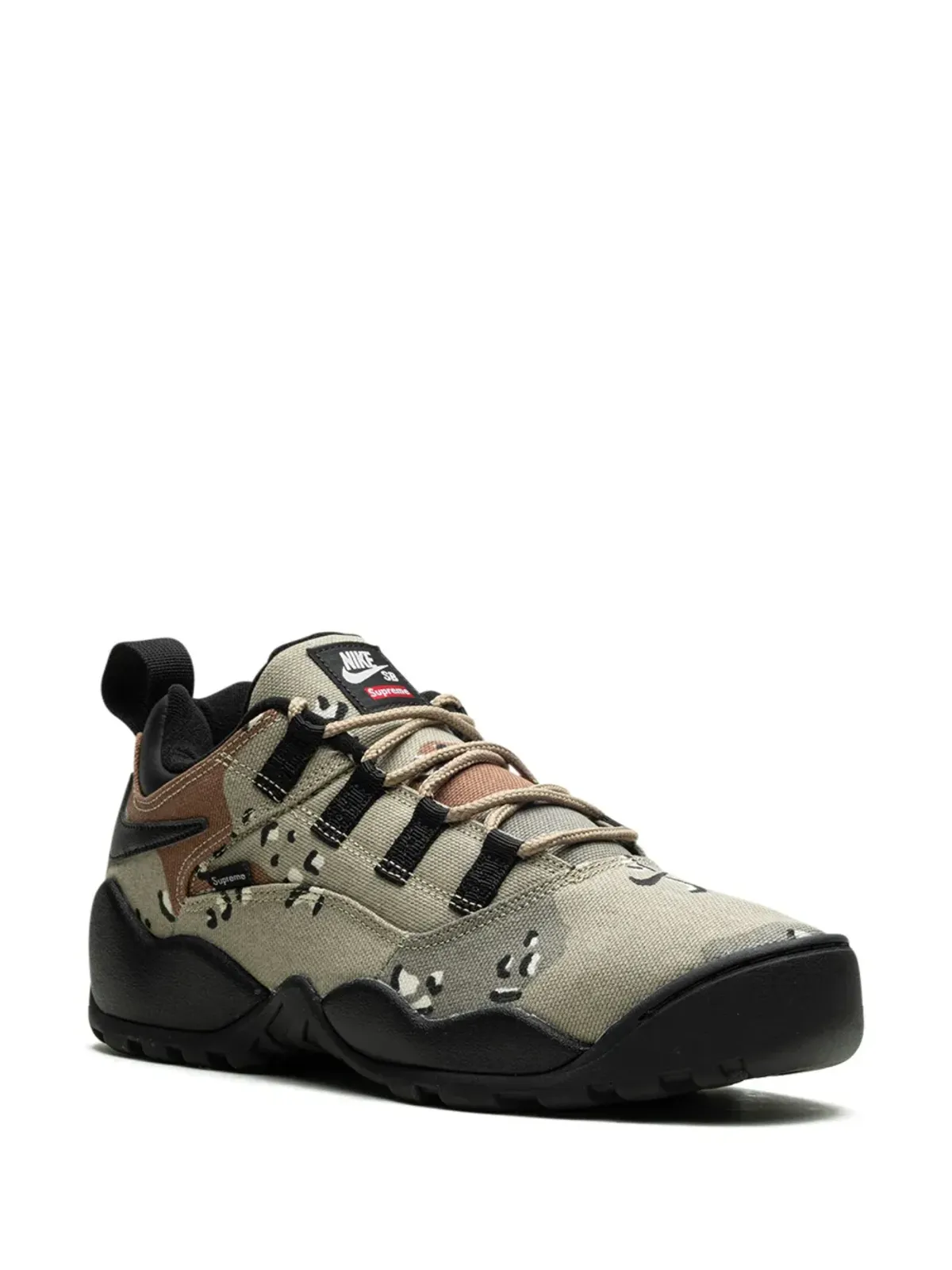 Nike x Supreme SB Darwin Low カーキ/ブラウン/ブラック カモフラージュ柄スニーカー - グリーン - 画像2